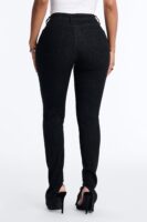 Catch A Glance High RIse Stretch Split Hem Skinny Jeans - Black
