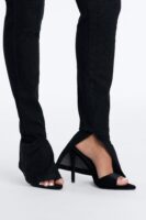 Catch A Glance High RIse Stretch Split Hem Skinny Jeans - Black