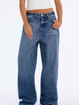 Back In My Game Baggy Jeans - Dark Wash
