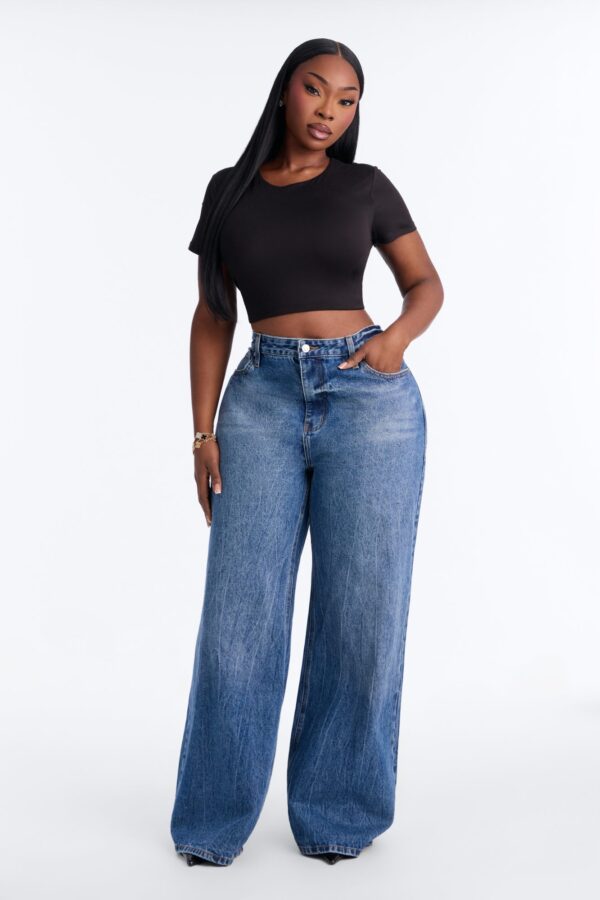 Back In My Game Baggy Jeans - Dark Wash
