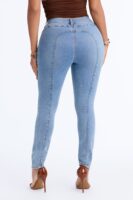 Monica Mid Rise Stretch Skinny Jeans - Medium Wash