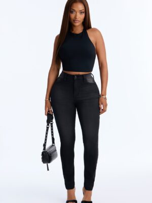 Pants in Black 66% cotton