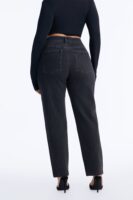 NY 90s Classic High Rise Straight Leg Cigarette Jeans - Black Wash