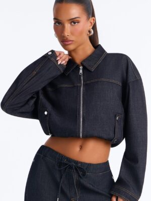 Denim Wide-Leg Pants