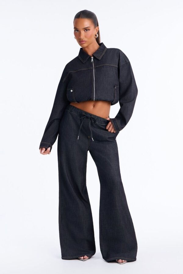 Denim Wide-Leg Pants