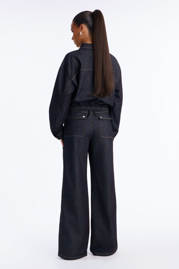 Denim Wide-Leg Pants