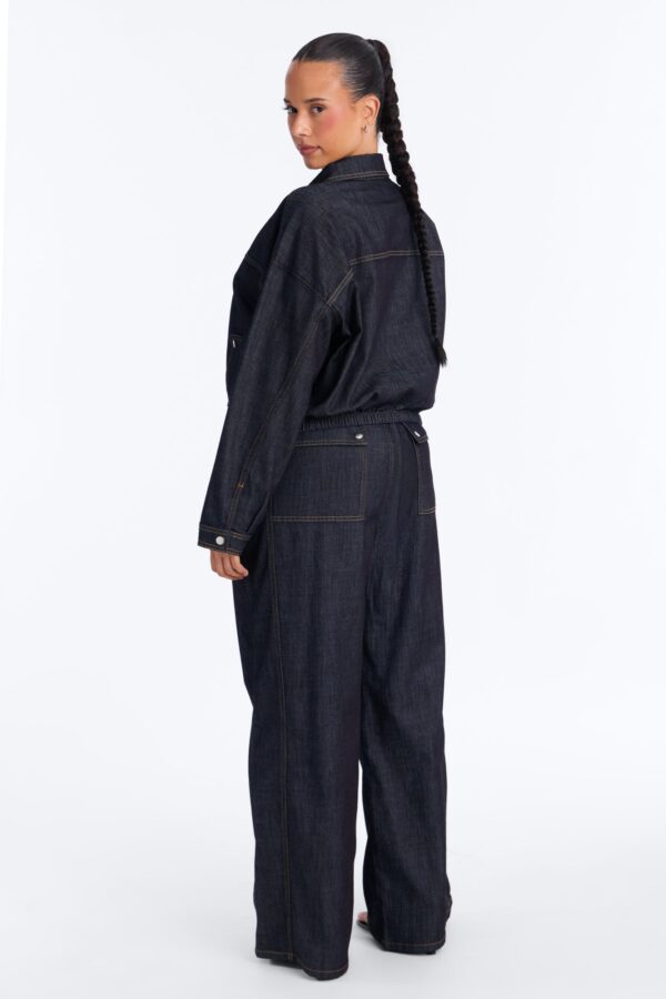 Denim Wide-Leg Pants
