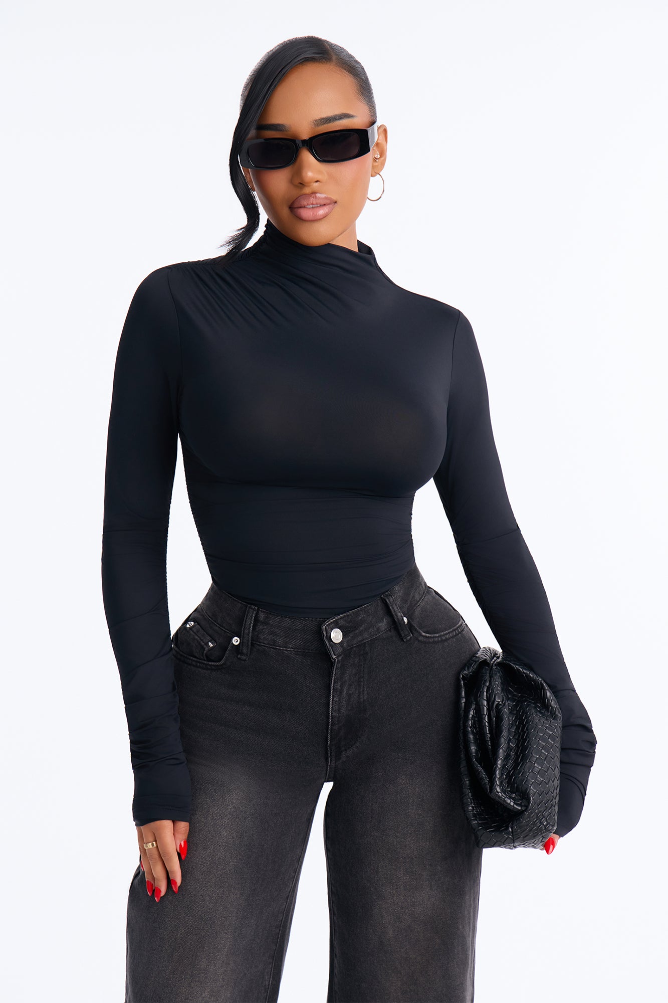 Mock-Neck Bodysuit
