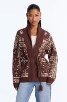 Cardigan in Brown 60% cotton