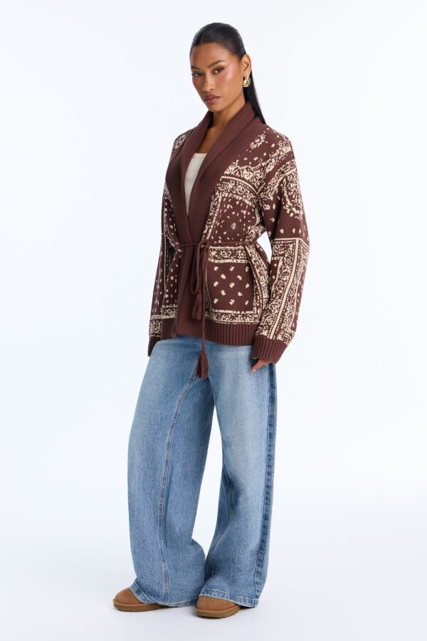 Cardigan in Brown 60% cotton