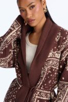 Cardigan in Brown 60% cotton