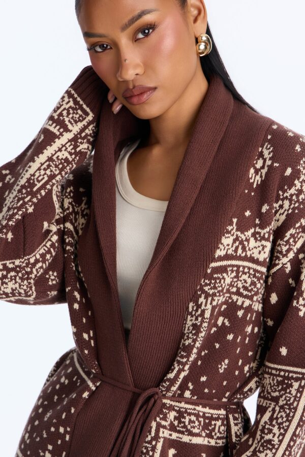 Cardigan in Brown 60% cotton