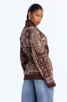 Cardigan in Brown 60% cotton
