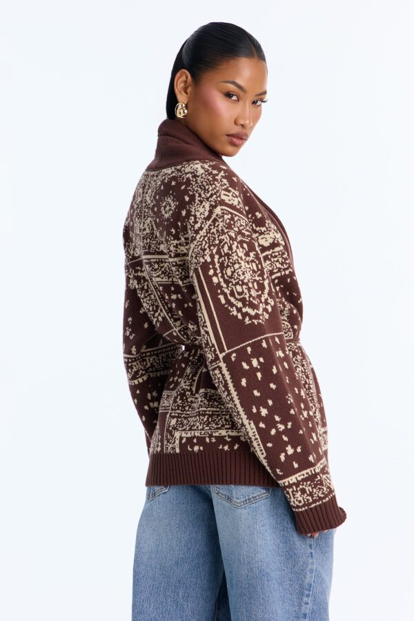 Cardigan in Brown 60% cotton