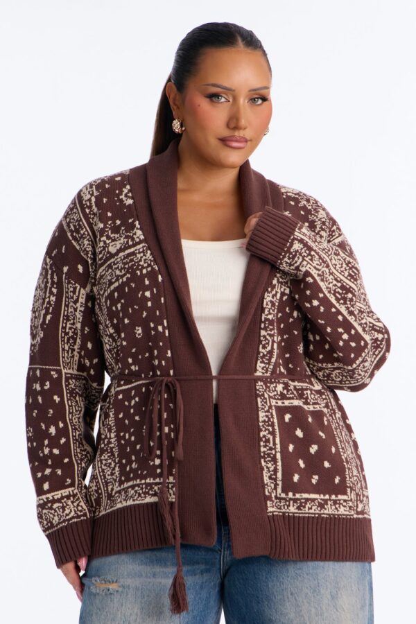 Cardigan in Brown 60% cotton