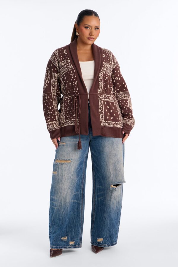 Cardigan in Brown 60% cotton
