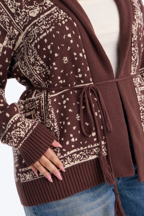 Cardigan in Brown 60% cotton