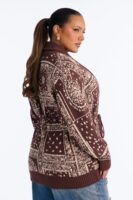 Cardigan in Brown 60% cotton