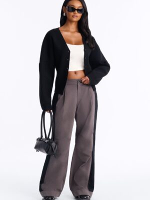 Black V-Neck Cardigan