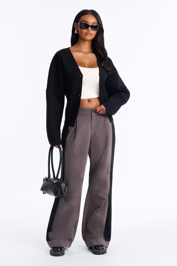 Black V-Neck Cardigan