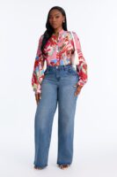 Positively Yours Abstract Button Up Shirt - Multi Color