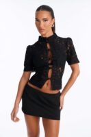 Blouse in Black 65% cotton