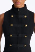 Black Mock-Neck Blouse