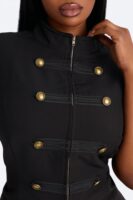 Black Mock-Neck Blouse