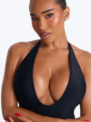 Romper in Black 82% nylon