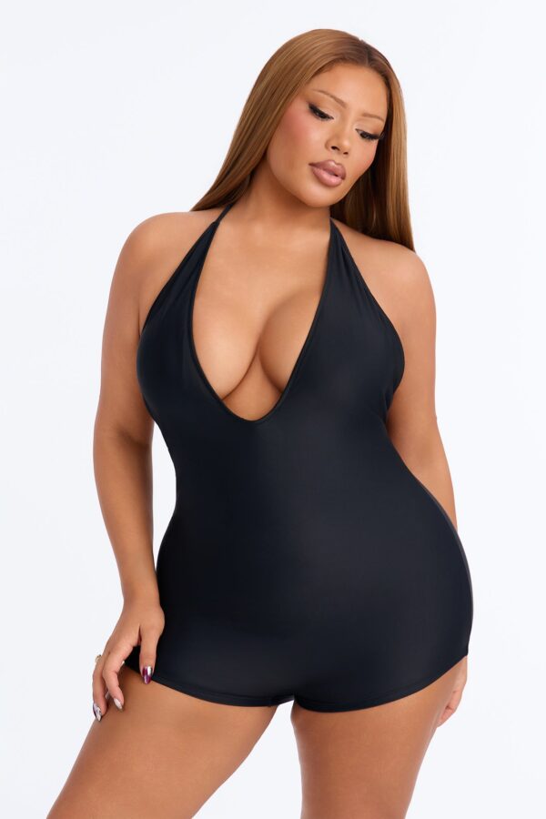 Romper in Black 82% nylon