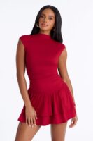 Dress with a mock neck