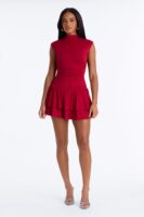 Dress with a mock neck