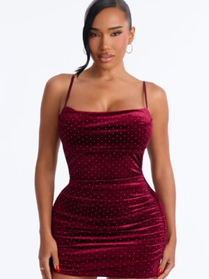 V-Neck Dress in Wine