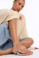 No Hard Feelings Kitten Heels - Clear