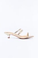 No Hard Feelings Kitten Heels - Gold