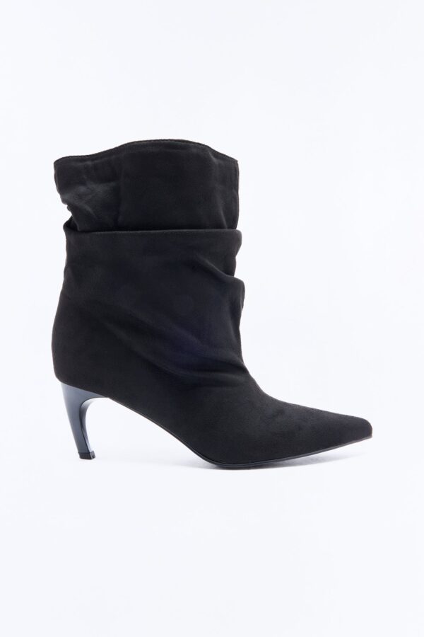 Bratty Babe Ruched Heeled Booties - Black · Black Piece