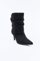 Bratty Babe Ruched Heeled Booties - Black · Black Piece