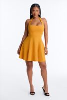 Ladies Kit Mustard Dress