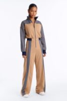 Brown Mock-Neck Jumpsuit