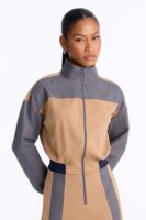 Brown Mock-Neck Jumpsuit