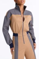 Brown Mock-Neck Jumpsuit