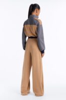 Brown Mock-Neck Jumpsuit