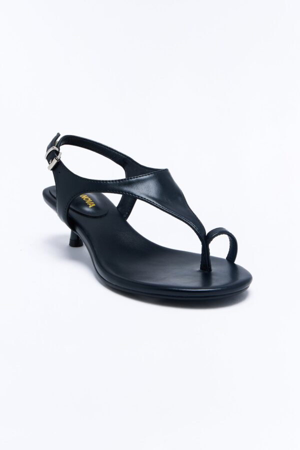 Cobie Toe Ring Kitten Heels - Black