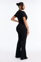 V-Neck Pants in Black