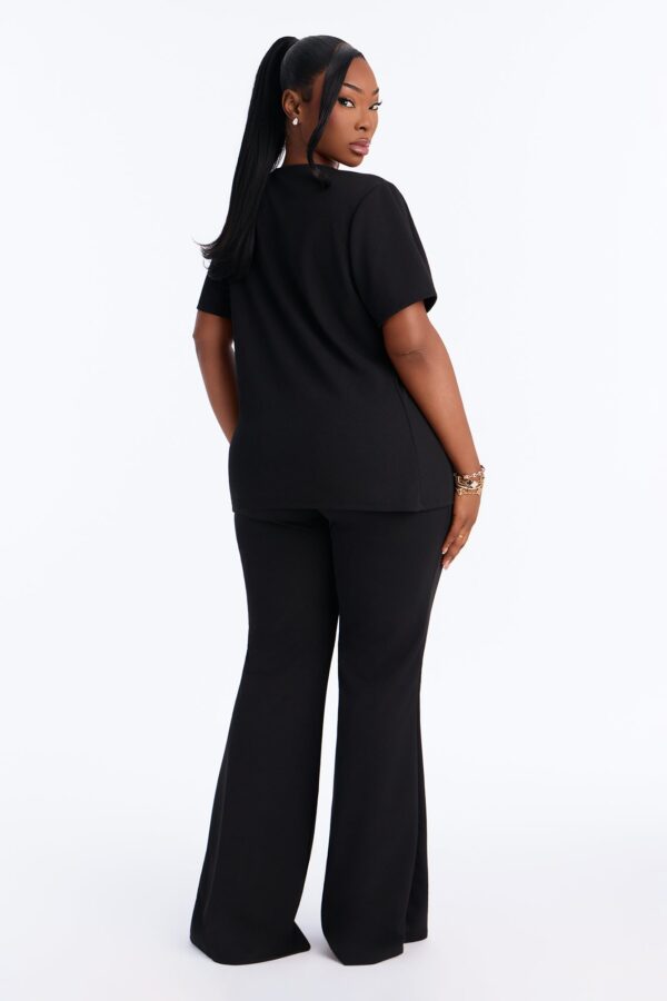 V-Neck Pants in Black