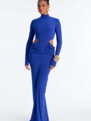 On Read Cut Out Maxi Dress - Royal