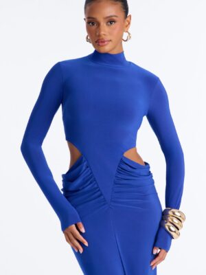 On Read Cut Out Maxi Dress - Royal