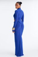 On Read Cut Out Maxi Dress - Royal