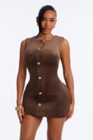 Dress in Brown 92% polyester