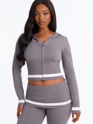 Gray Sweater with zip up